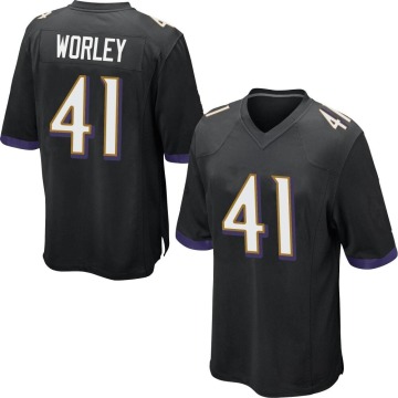Daryl Worley Youth Black Game Jersey