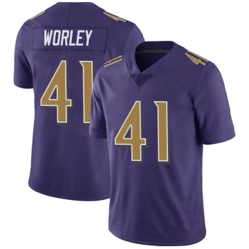 Daryl Worley Youth Purple Limited Color Rush Vapor Untouchable Jersey