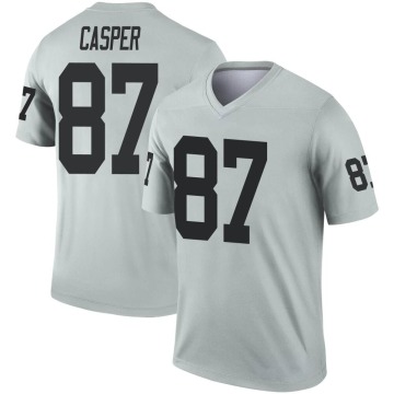 Dave Casper Men's Legend Inverted Silver Jersey