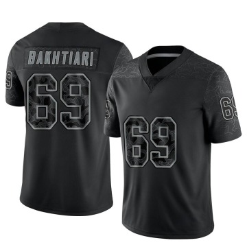David Bakhtiari Men's Black Limited Reflective Jersey