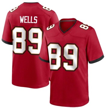 David Wells Youth Red Game Team Color Jersey