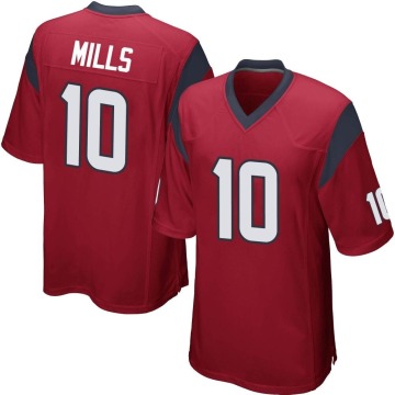 Davis Mills Men's Red Game Alternate Jersey