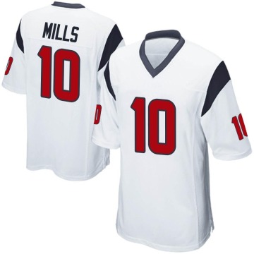 Davis Mills Men's White Game Jersey