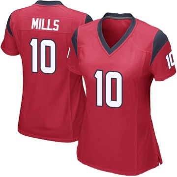Davis Mills Women's Red Game Alternate Jersey