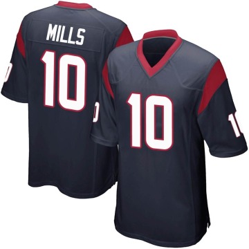Davis Mills Youth Navy Blue Game Team Color Jersey