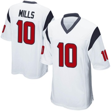 Davis Mills Youth White Game Jersey