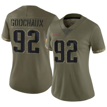 Davon Godchaux Women's Olive Limited 2022 Salute To Service Jersey