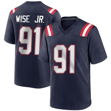 Deatrich Wise Jr. Youth Navy Blue Game Team Color Jersey