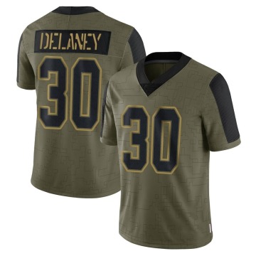 Dee Delaney Youth Olive Limited 2021 Salute To Service Jersey
