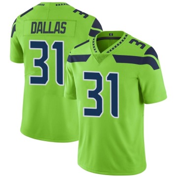 DeeJay Dallas Youth Green Limited Color Rush Neon Jersey