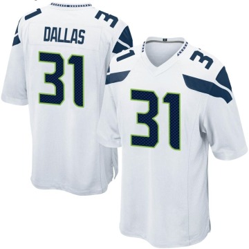 DeeJay Dallas Youth White Game Jersey