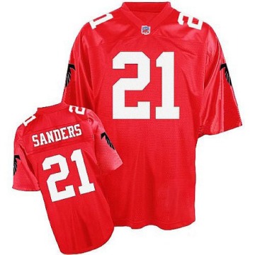 Deion Sanders Men's Red Authentic Throwback Jersey