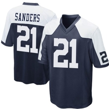 Deion Sanders Youth Navy Blue Game Throwback Jersey