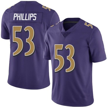 Del'Shawn Phillips Men's Purple Limited Team Color Vapor Untouchable Jersey