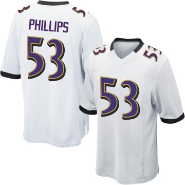 Del'Shawn Phillips Men's White Game Jersey