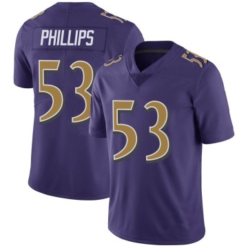 Del'Shawn Phillips Youth Purple Limited Color Rush Vapor Untouchable Jersey