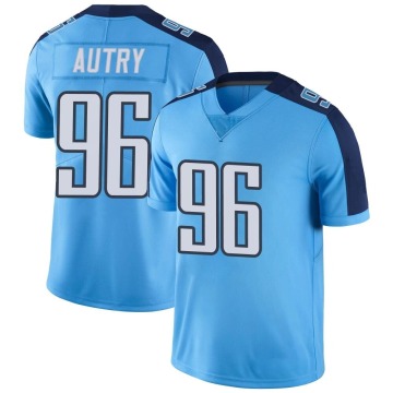 Denico Autry Youth Light Blue Limited Color Rush Jersey