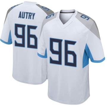 Denico Autry Youth White Game Jersey