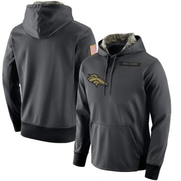 Denver Broncos Men's Anthracite Salute to Service Player Performance Hoodie