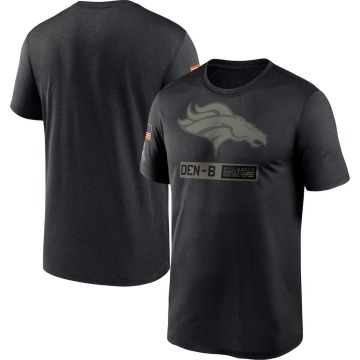 Denver Broncos Men's Black 2020 Salute to Service Team Logo Performance T-Shirt