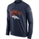 Denver Broncos Men's Navy Sideline Circuit Performance Sweatshirt