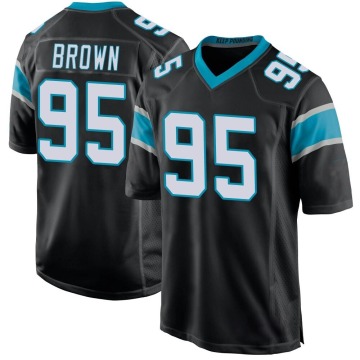 Derrick Brown Youth Black Game Team Color Jersey