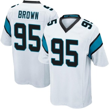 Derrick Brown Youth White Game Jersey