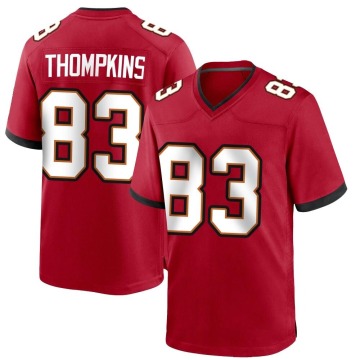 Deven Thompkins Youth Red Game Team Color Jersey