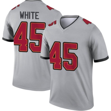 Devin White Youth White Legend Gray Inverted Jersey