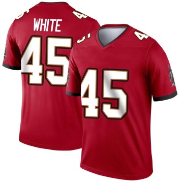 Devin White Youth White Legend Red Jersey