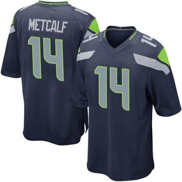 DK Metcalf Youth Navy Game Team Color Jersey
