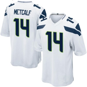 DK Metcalf Youth White Game Jersey