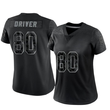 Donald Driver Women's Black Limited Reflective Jersey