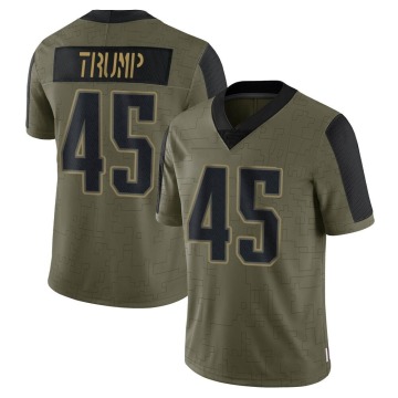 Donald Trump Youth Olive Limited 2021 Salute To Service Jersey