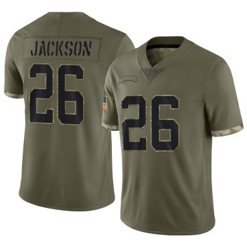 Donte Jackson Men's Olive Limited 2022 Salute To Service Jersey
