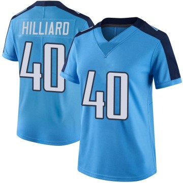Dontrell Hilliard Women's Light Blue Limited Color Rush Jersey