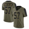 Dre Greenlaw Youth Green Limited Olive 2021 Salute To Service Jersey