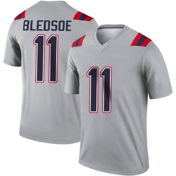 Drew Bledsoe Youth Gray Legend Inverted Jersey