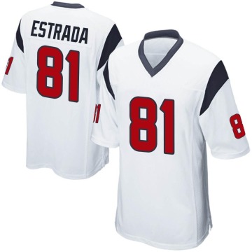 Drew Estrada Men's White Game Jersey