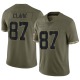Dwight Clark Men's Olive Limited 2022 Salute To Service Jersey