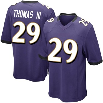 Earl Thomas Youth Purple Game Team Color Jersey