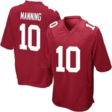 Eli Manning Men's Red Game Alternate Jersey