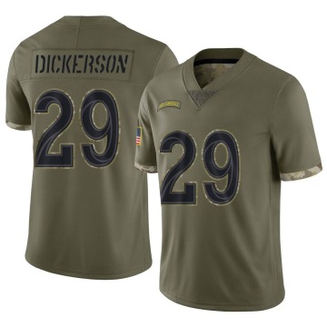 Eric Dickerson Men's Olive Limited 2022 Salute To Service Jersey