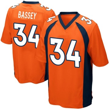 Essang Bassey Men's Orange Game Team Color Jersey