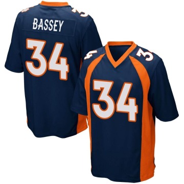 Essang Bassey Youth Navy Blue Game Alternate Jersey