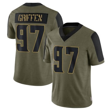 Everson Griffen Youth Olive Limited 2021 Salute To Service Jersey