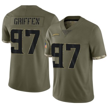 Everson Griffen Youth Olive Limited 2022 Salute To Service Jersey