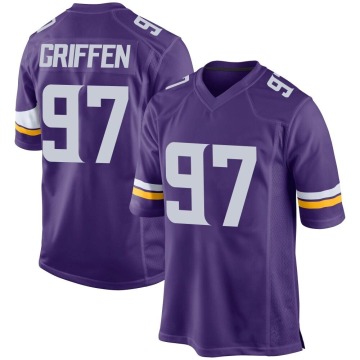 Everson Griffen Youth Purple Game Team Color Jersey