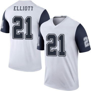 Ezekiel Elliott Men's White Legend Color Rush Jersey
