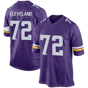 Ezra Cleveland Youth Purple Game Team Color Jersey